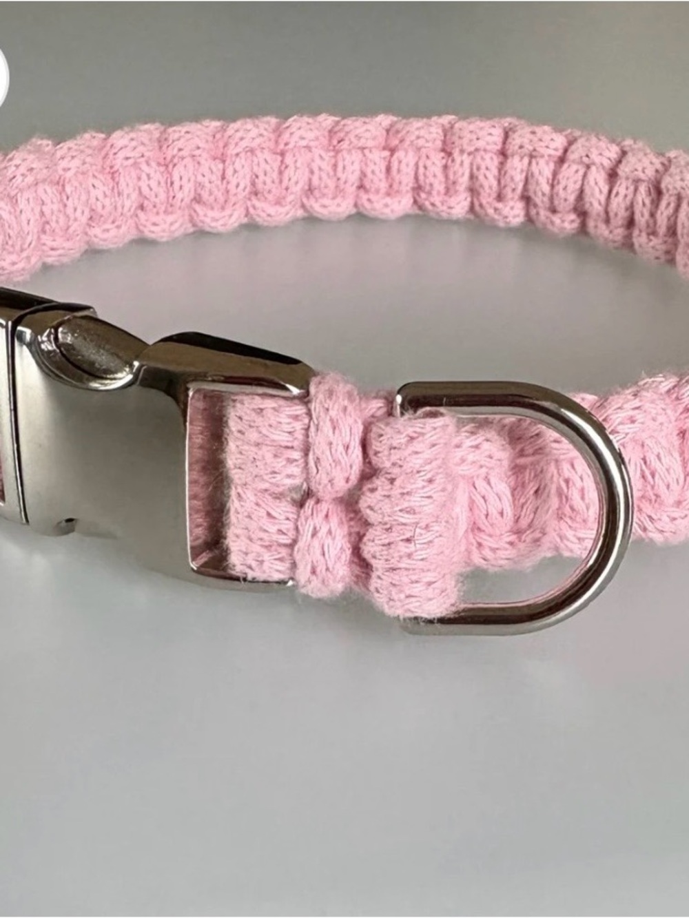 Handmade Dog Collar- Pink